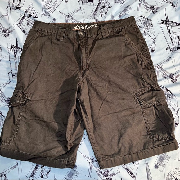 Eddie Bauer Gray Cargo Shorts - Picture 1 of 6